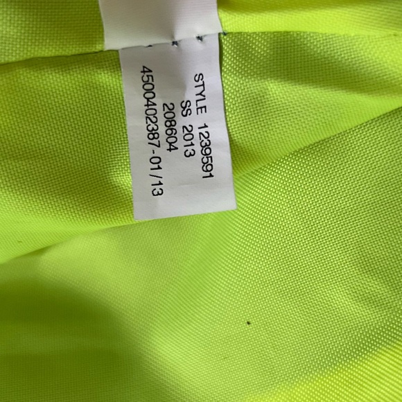 VTG UA Hobo Bag Purse Cobalt Blue Gold Neon Yellow Gym Travel Tote Under Armour - Picture 10 of 17